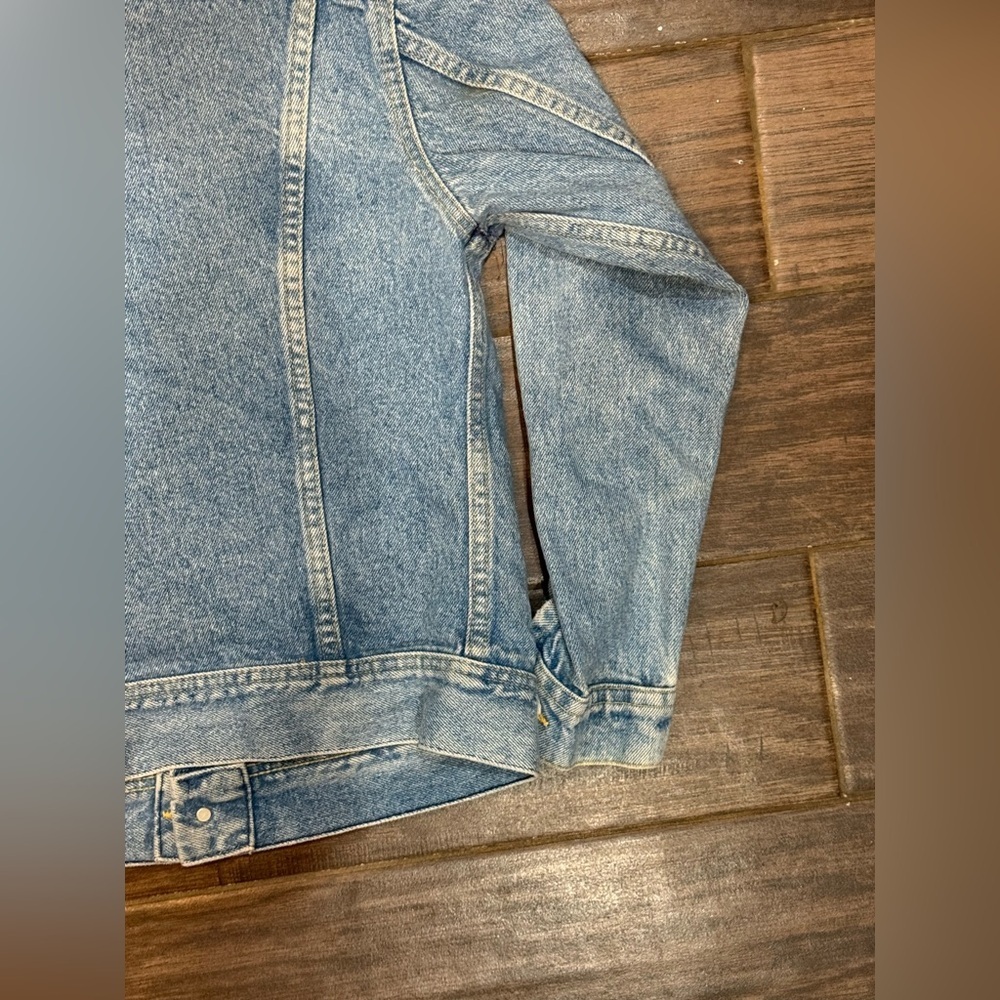 Vintage Lee Riders Blue Denim Trucker Jean Jacket W 18 - Picture 14 of 15
